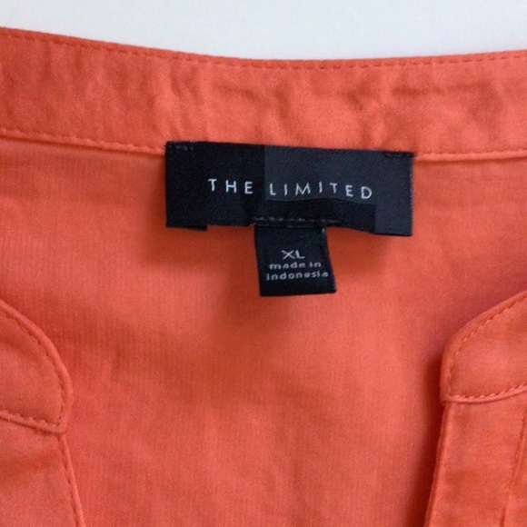 The Limited Womens Orange Satin Blouse, XL - Picture 4 of 4